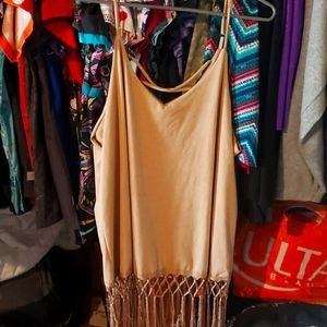 Wrangler Womens Faux Suede Strappy Tank Top XXL